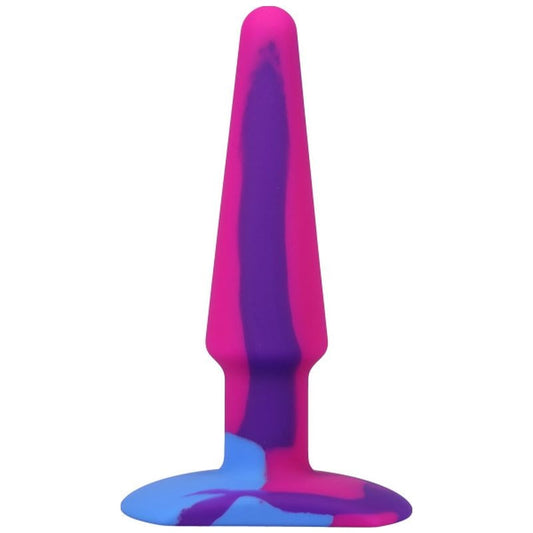 Groovy Silicone Butt Plug 5 inches Mixed Berry