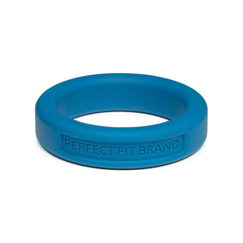 Classic Silicone Medium Stretch Penis Ring 36mm Blue Blue