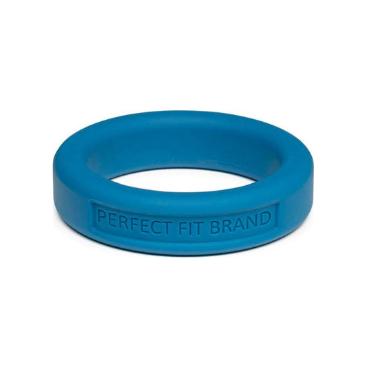 Classic Silicone Medium Stretch Penis Ring 36mm Blue Blue