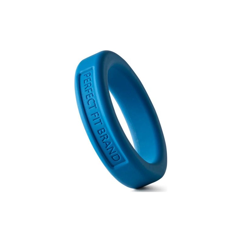 Classic Silicone Medium Stretch Penis Ring 36mm Blue Blue