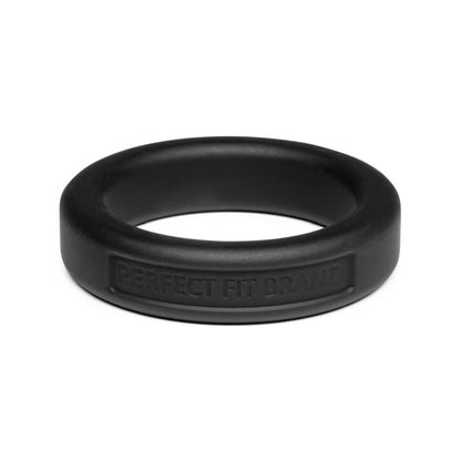 Classic Silicone Medium Stretch Penis Ring 36mm Black Black