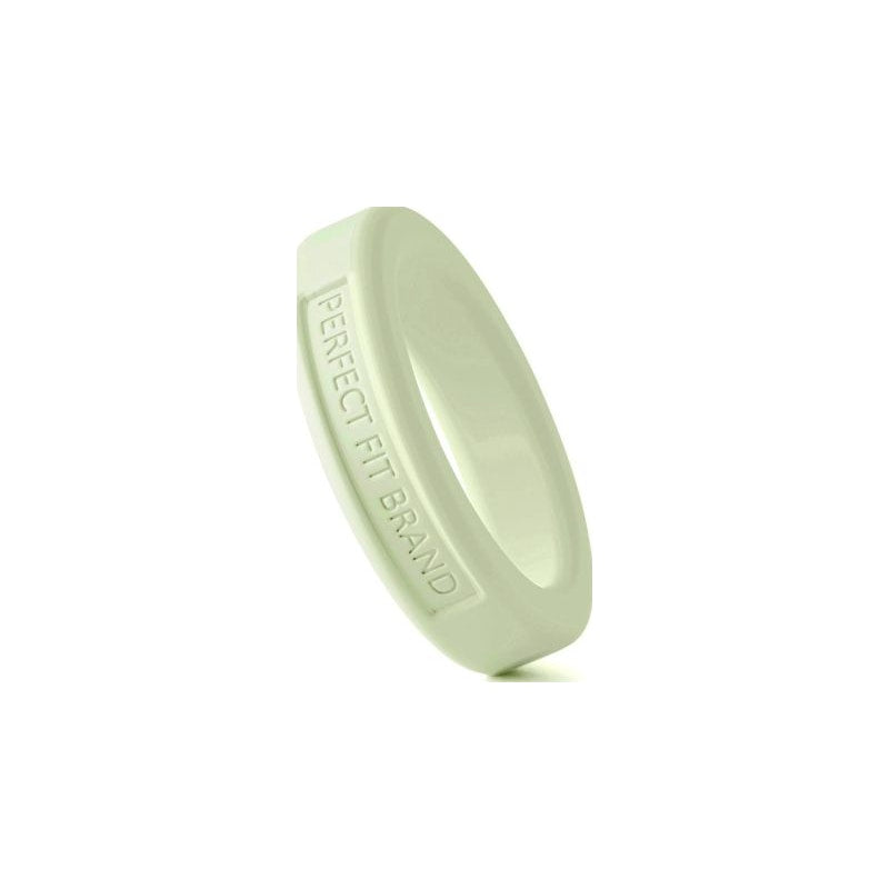 Classic Silicone Medium Stretch Penis Ring 36mm Glow In The Dark White