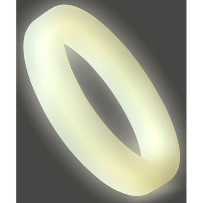 Classic Silicone Medium Stretch Penis Ring 36mm Glow In The Dark White