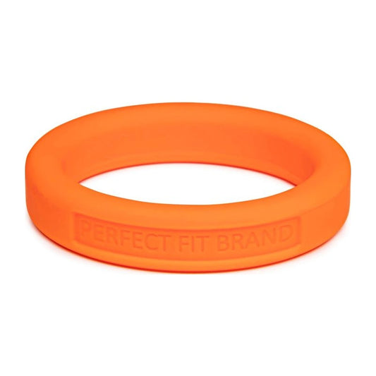 Classic Silicone Medium Stretch Penis Ring 44mm Orange Orange