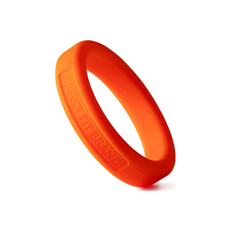 Classic Silicone Medium Stretch Penis Ring 44mm Orange Orange