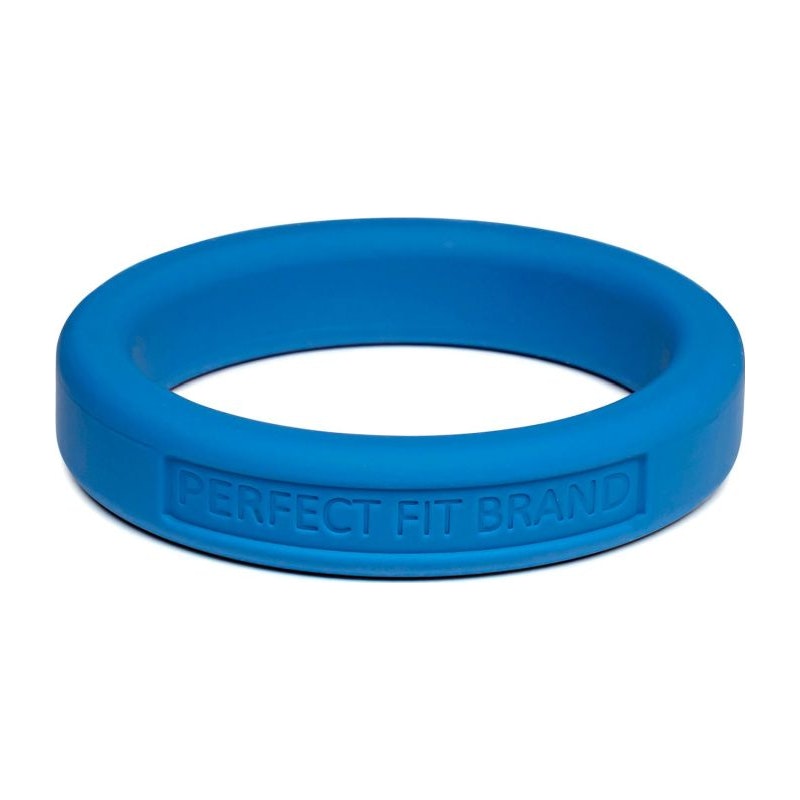 Classic Silicone Medium Stretch Penis Ring 44mm Blue Blue