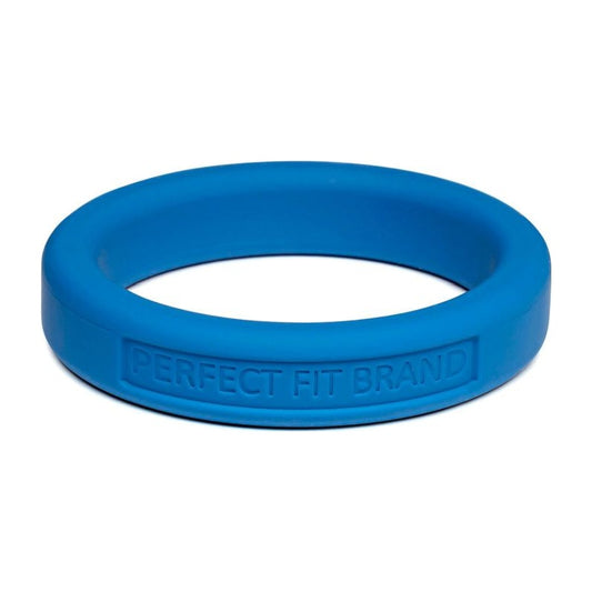 Classic Silicone Medium Stretch Penis Ring 44mm Blue Blue