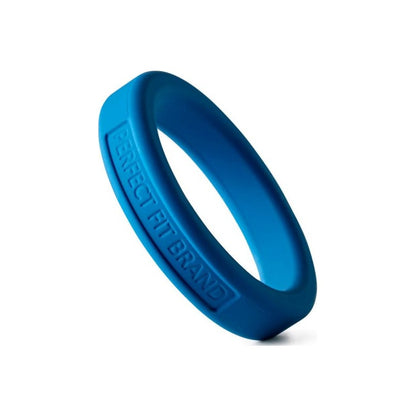 Classic Silicone Medium Stretch Penis Ring 44mm Blue Blue