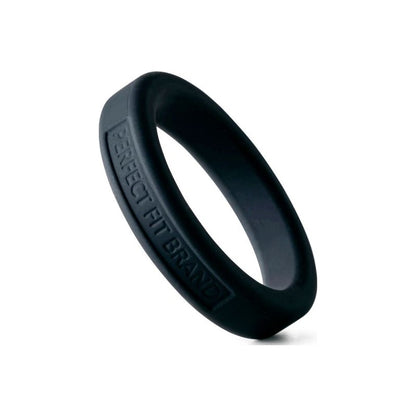 Classic Silicone Medium Stretch Penis Ring 44mm Black Black