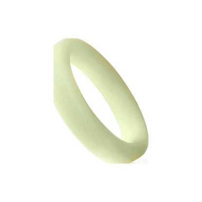 Classic Silicone Medium Stretch Penis Ring 44mm Glow In The Dark White