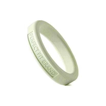 Classic Silicone Medium Stretch Penis Ring 44mm Glow In The Dark White