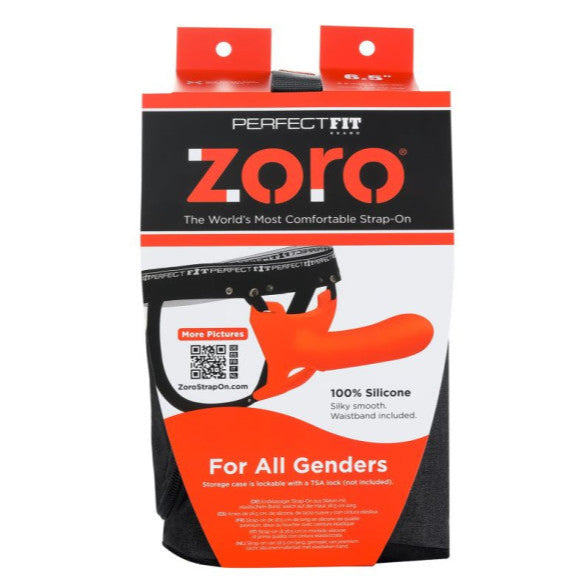 Zoro Strap-On 6.5in Ultra Comfortable Orange by PerfectFit