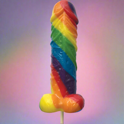 Rainbow Cocksicle Pecker Shaped Lollipop