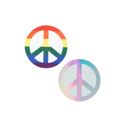 Pride Peace Sign Pasties Rainbow