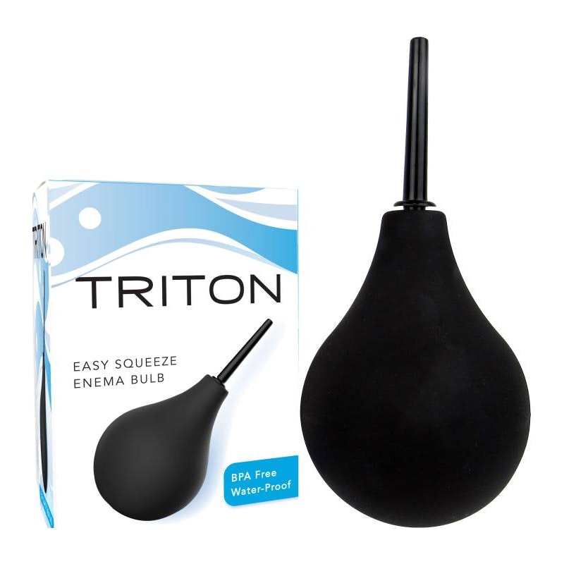 Triton Easy Squeeze Enema Bulb Black