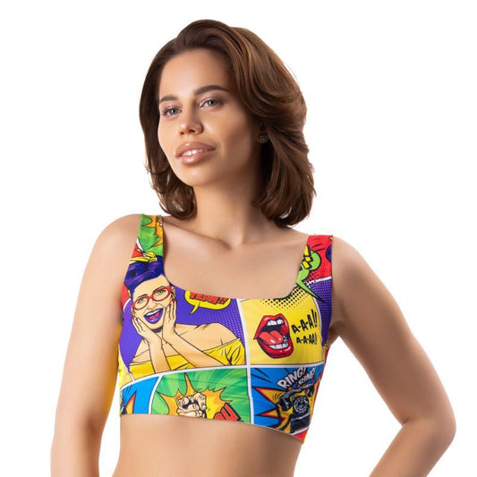 Comics Insta Crop Top Extra Large Mixed