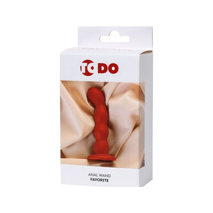 ToDo Favourite Butt Plug Wand with Suction Cup Red