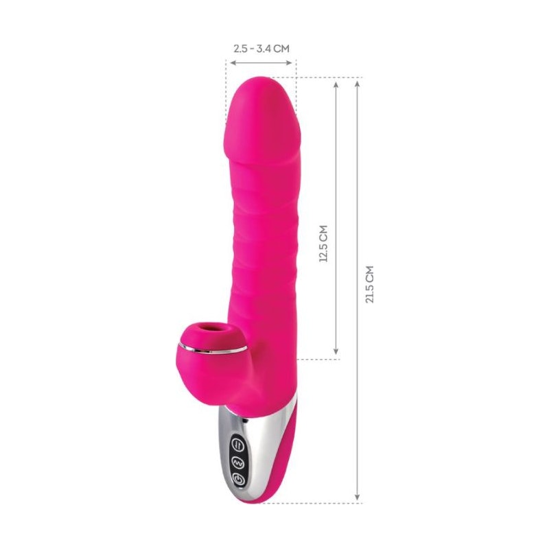 JOS To-Frolly Thrusting and Sucking Vibrator Pink