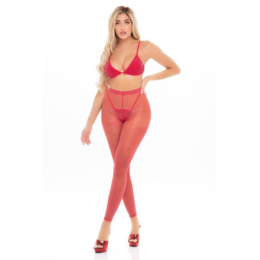 Tall Order 3 Piece Legging Set Red One Size