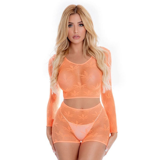 Leaf It To Me Short Set Orange One Size