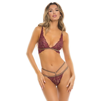 Lurex Dreams 2 Pc Set Small/Medium Burgundy