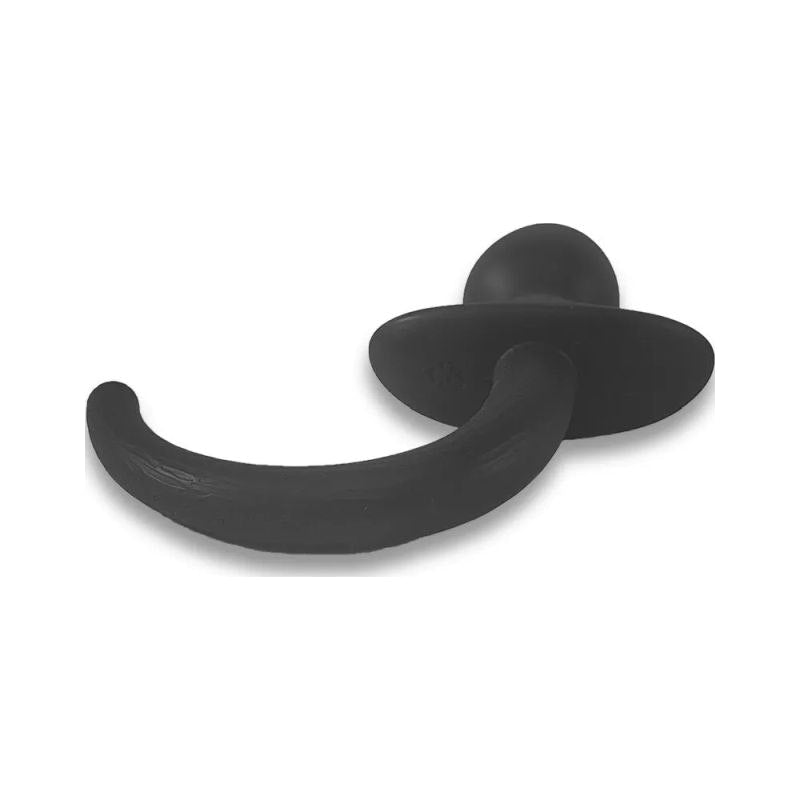 Woof Hyper Soft Butt Plug Silicone Puppy Tail Black