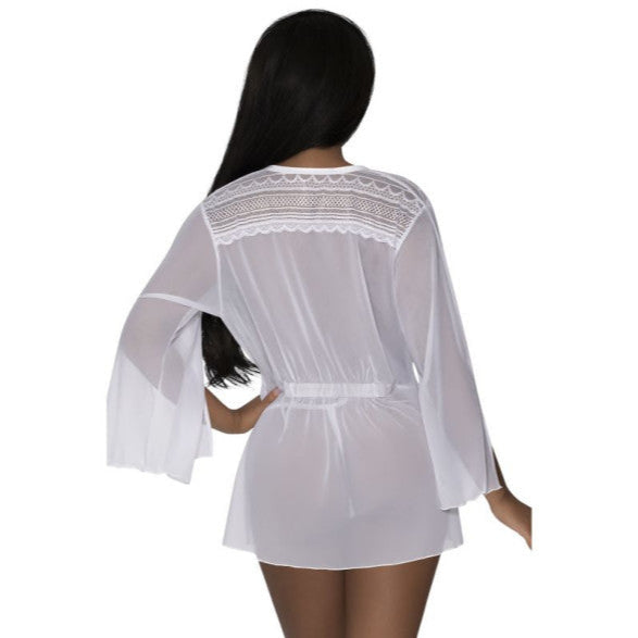 Flowing Short Robe Large/Extra Large White