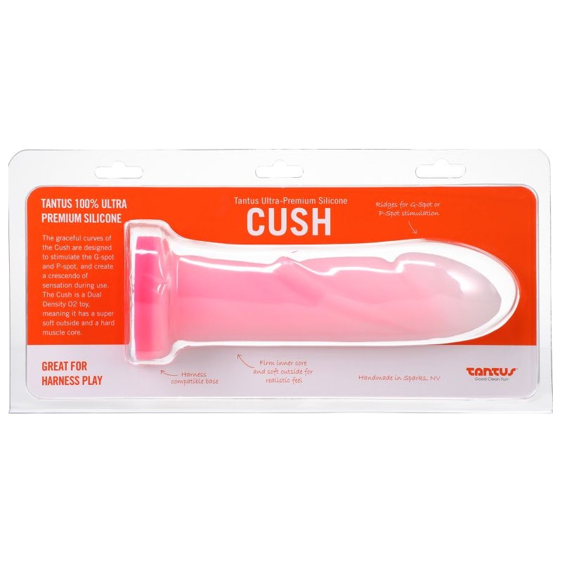 Tantus Cush O2 Dual Density Silicone Dildo – Curved G-Spot Dildo