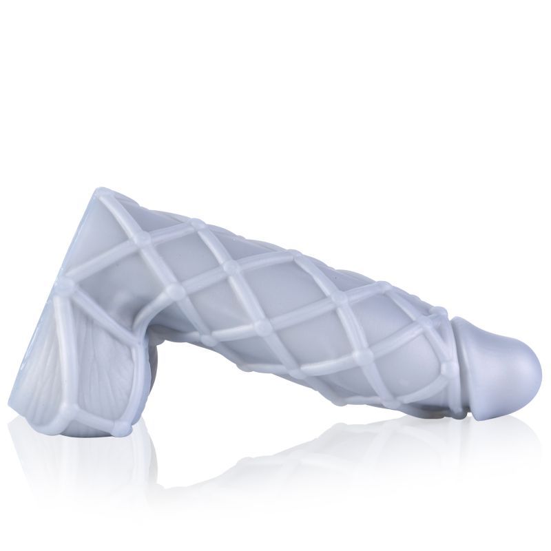 Fetishique Liquid Silicone Dildo Medium Silver Sport Fucker