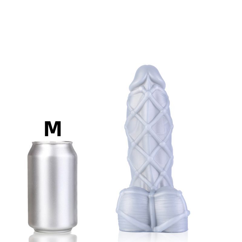 Fetishique Liquid Silicone Dildo Medium Silver Sport Fucker