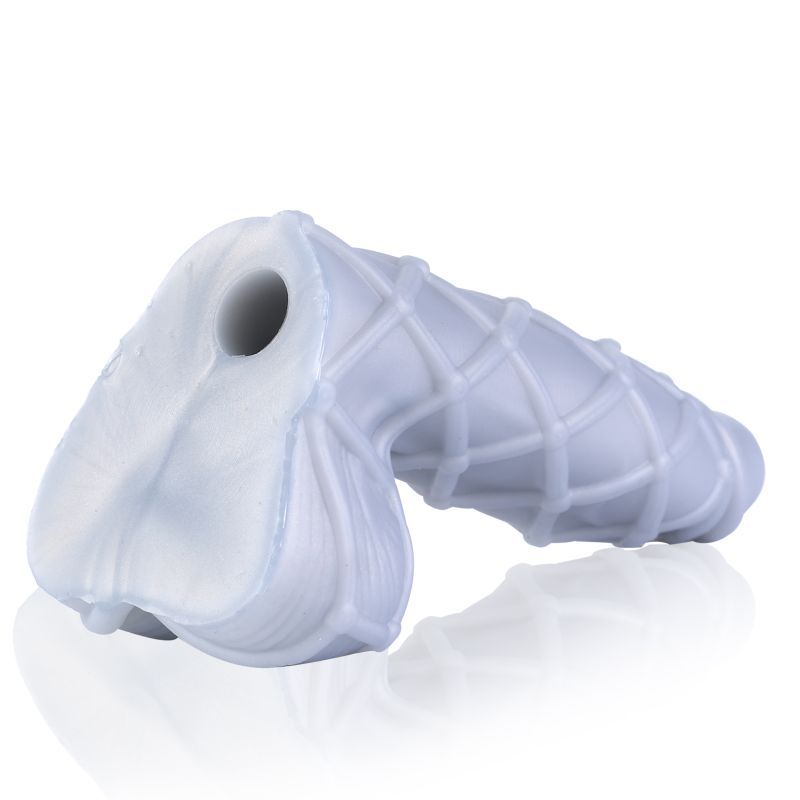 Fetishique Liquid Silicone Dildo Medium Silver Sport Fucker