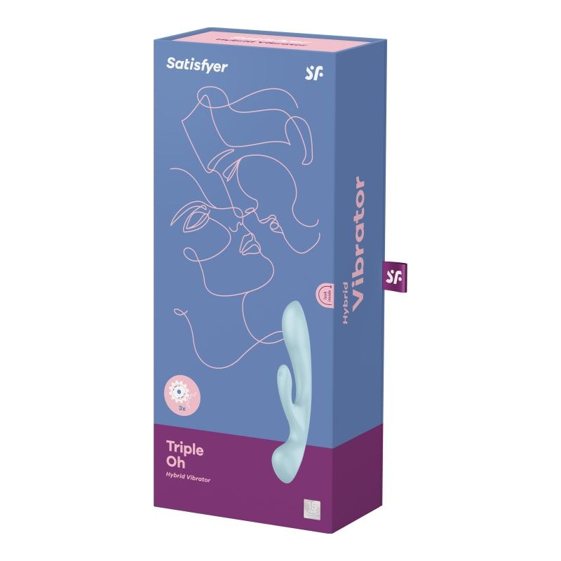 Satisfyer Triple Oh Light Blue Blue