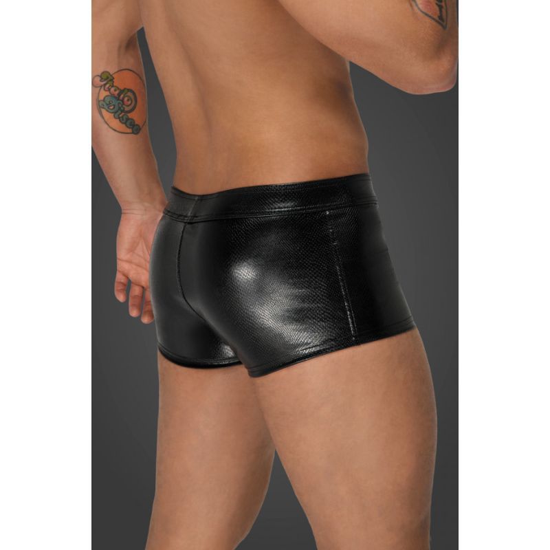 Snake Wetlook Short Shorts Medium Black