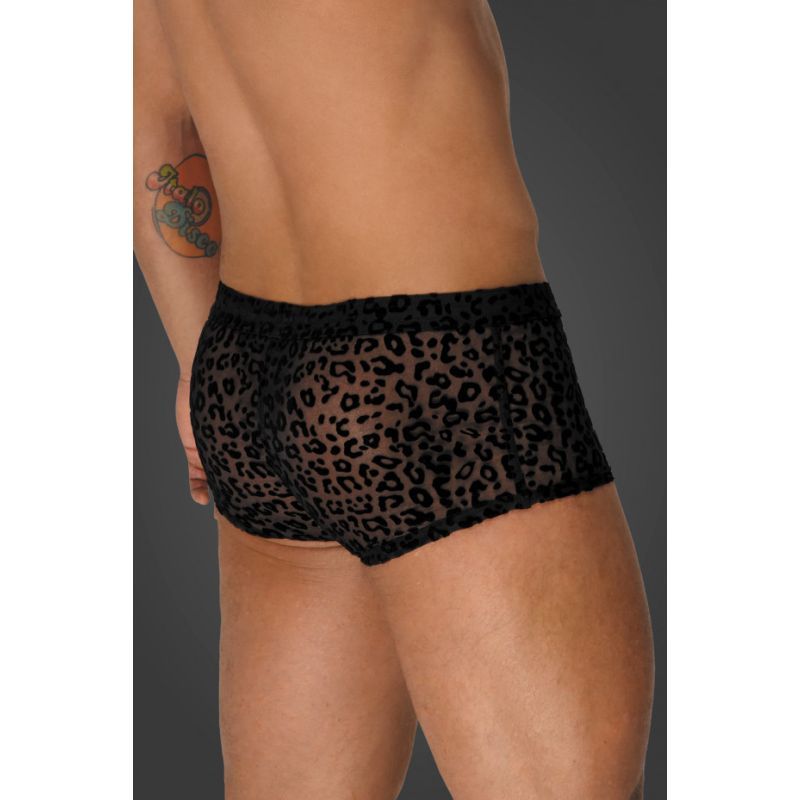 Leopard Flock Short Shorts Large Black