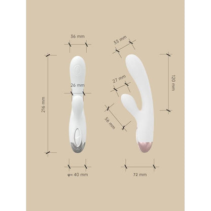 Pada Rabbit and G-Spot Pulsing Vibrator White White