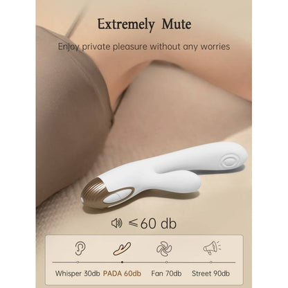 Pada Rabbit and G-Spot Pulsing Vibrator White White