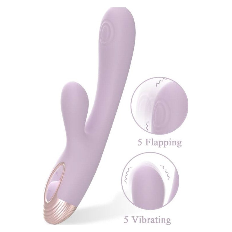 Pada Rabbit and G-Spot Pulsing Vibrator Purple Purple