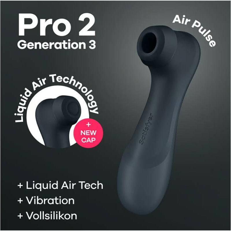 Satisfyer Pro 2 Gen 3 Clitoral Stimulator Black Grey