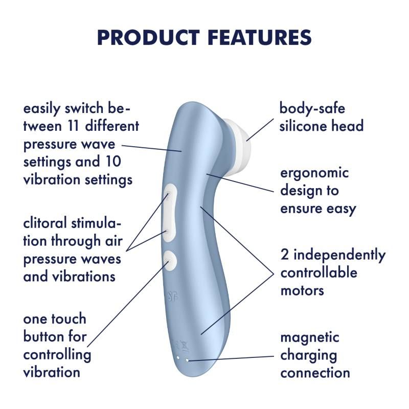 Satisfyer Pro 2+ G2 Clitoral Stimulator Blue