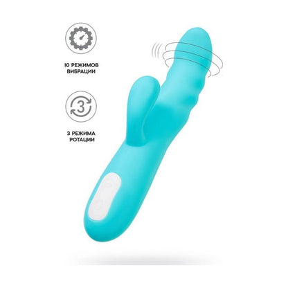 JOS Merry Swirl Rotating Shaft Rabbit Vibrator Blue Blue