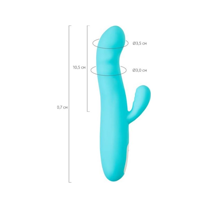 JOS Merry Swirl Rotating Shaft Rabbit Vibrator Blue Blue