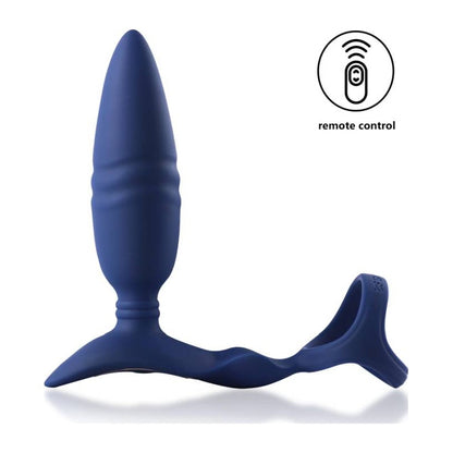 Ring'n'Rear Butt Plug Dual Thrusting Vibrating with Remote