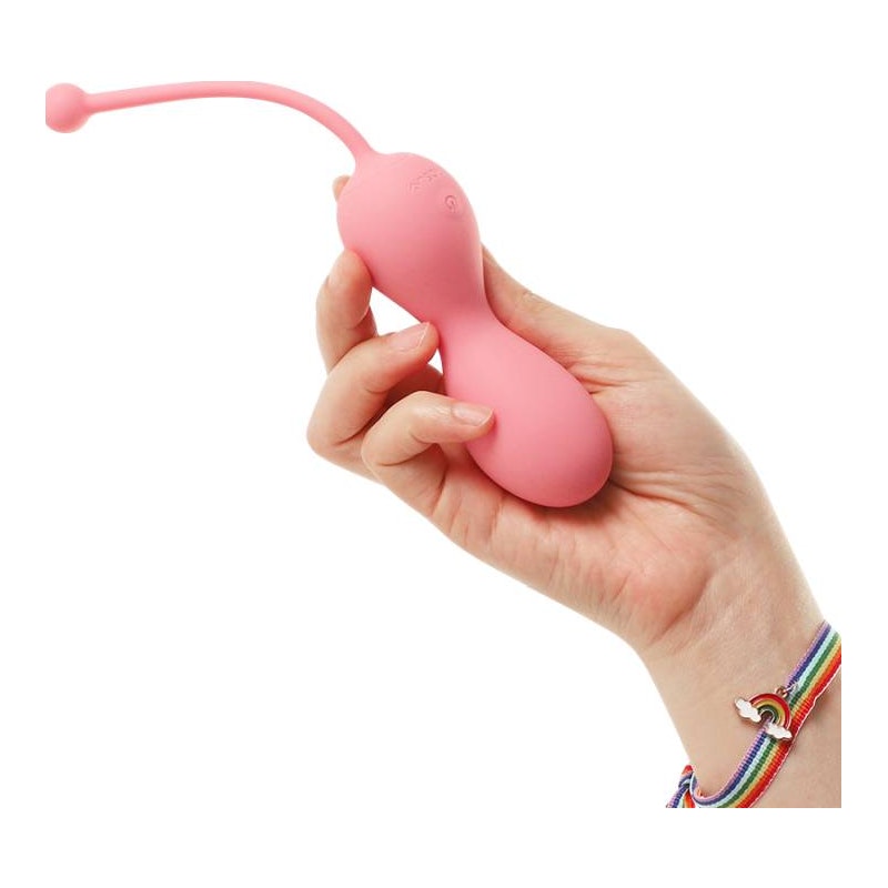 Kegelator Duo Vaginal Balls Come Hither Stimulator with Remote Pink