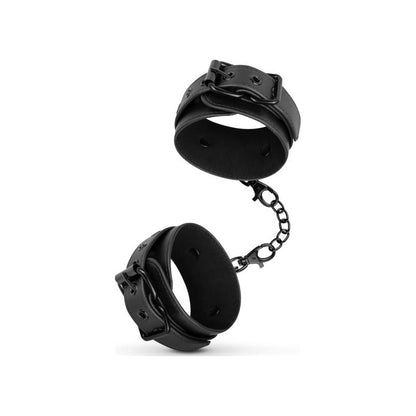 Faux Leather Ankle Cuffs Black