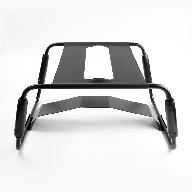 Front view of the Daytona arch-bridge chair showing its open seat and adjustable legs
