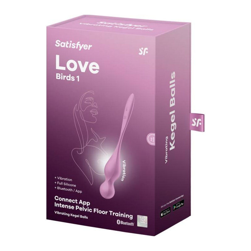 Satisfyer Love Birds 1 Kegel Pelvic Floor Trainer w Connect App Pink Pink