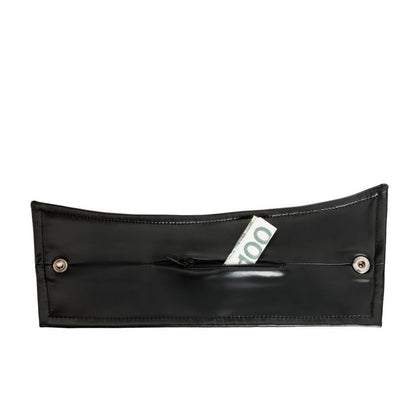 Wrist Wallet Pair with Hidden Zipper One Size Black