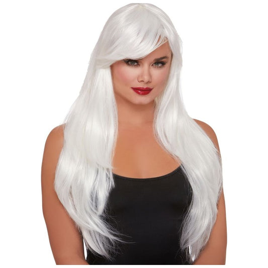 Dreamgirl Layered Long Wig White One Size White