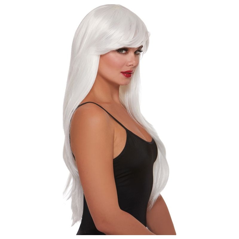 Dreamgirl Layered Long Wig White One Size White