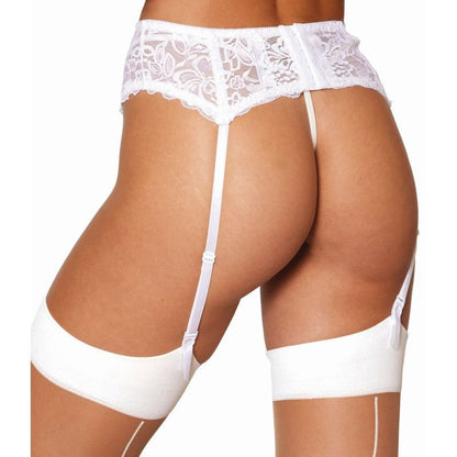 Dreamgirl Lace Garter Belt White One Size